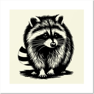 Grunge raccoon - trash panda Posters and Art